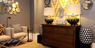 1930s-style furnishings and sculpture