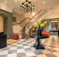 Reception desk in mansion house surroundings