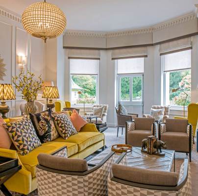 Bay window and soft furnishings