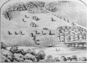 Scarcroft Park aerial view. Credit: Salescatalogue 1881 Scarcroft Park aerial view. Credit: Salescatalogue 1881