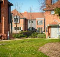 Red-brick retirement cottages