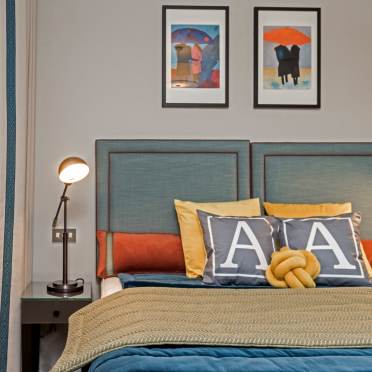 Close up of a comfortable double bed
